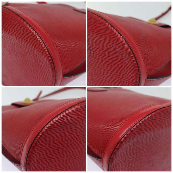 LOUIS VUITTON Epi Cluny Shoulder Bag Red M52257 LV Auth 81583 - Picture 14 of 16